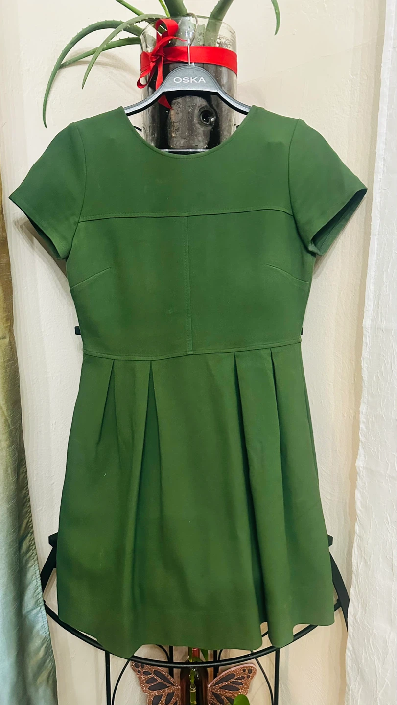 Green Pleated Dress