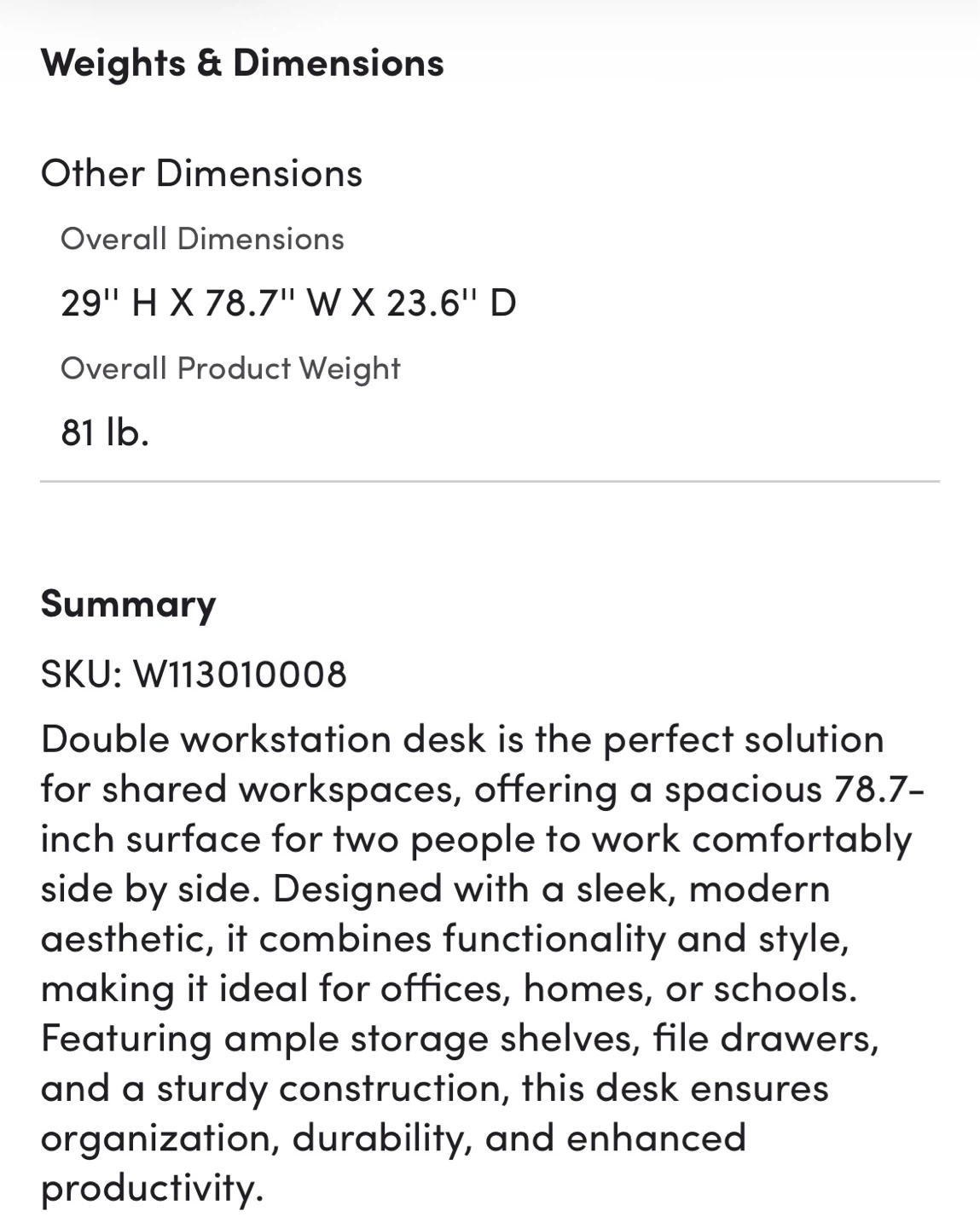 Rustic Wood Double Workstation Desk - photo 4