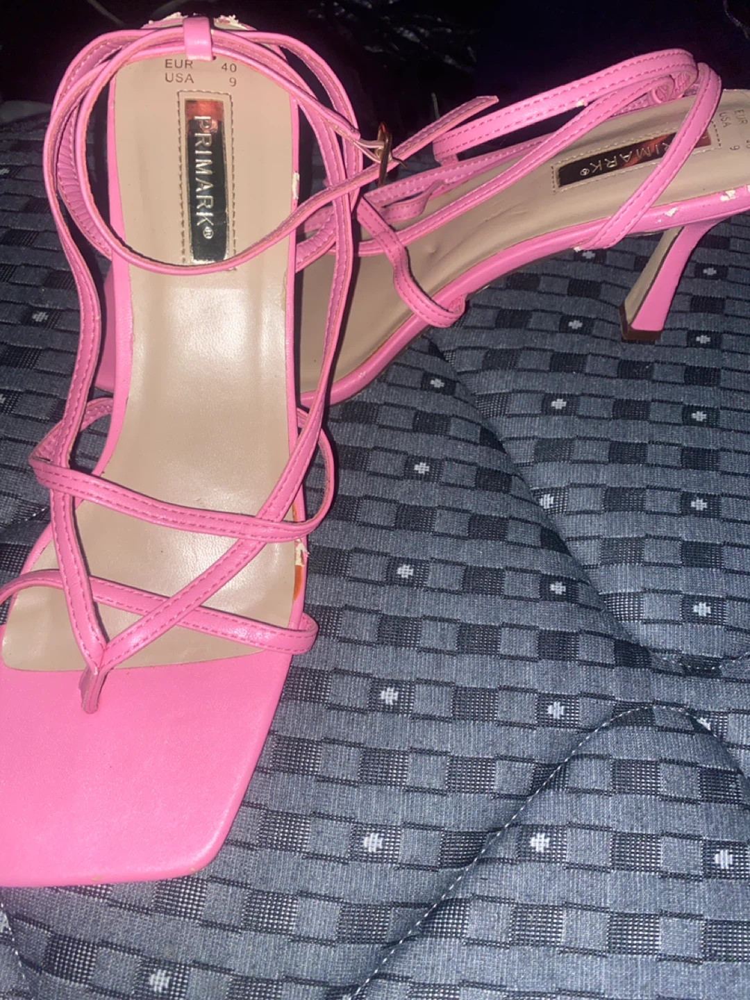 Primark Pink Strappy Square Toe Heels - photo 2