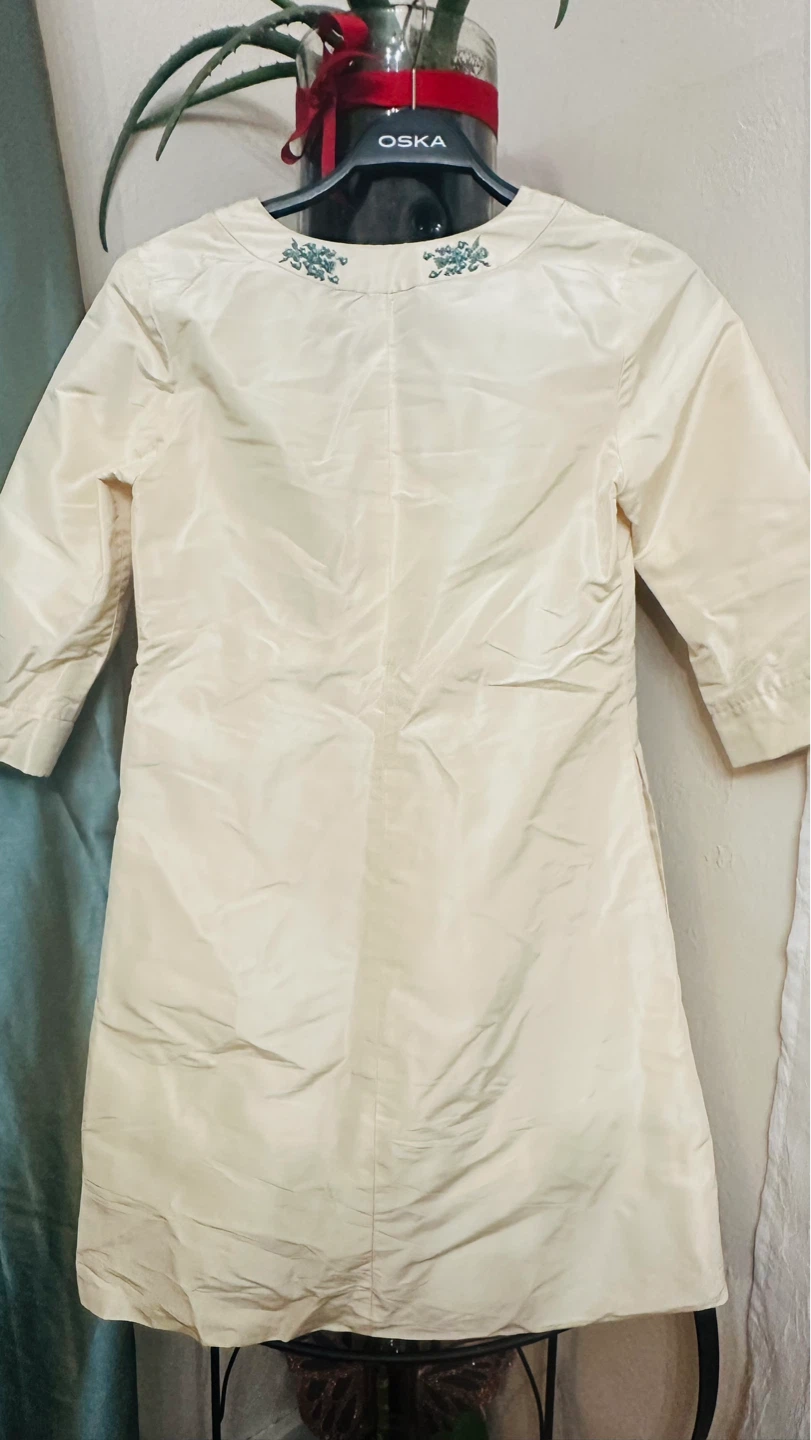 Charlotte Brody ,Cream Embroidered Tunic Dress Size 8 - photo 2