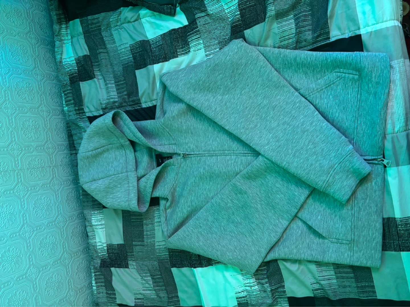 Men's Gray Zip-Up Hoodie - photo 3