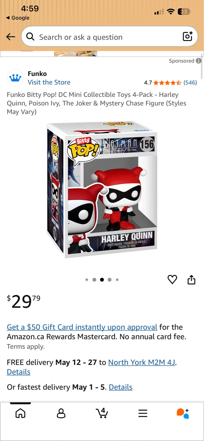 Funko Bitty Pop! Mini DC Harley Quinn Collectible Figure - photo 3