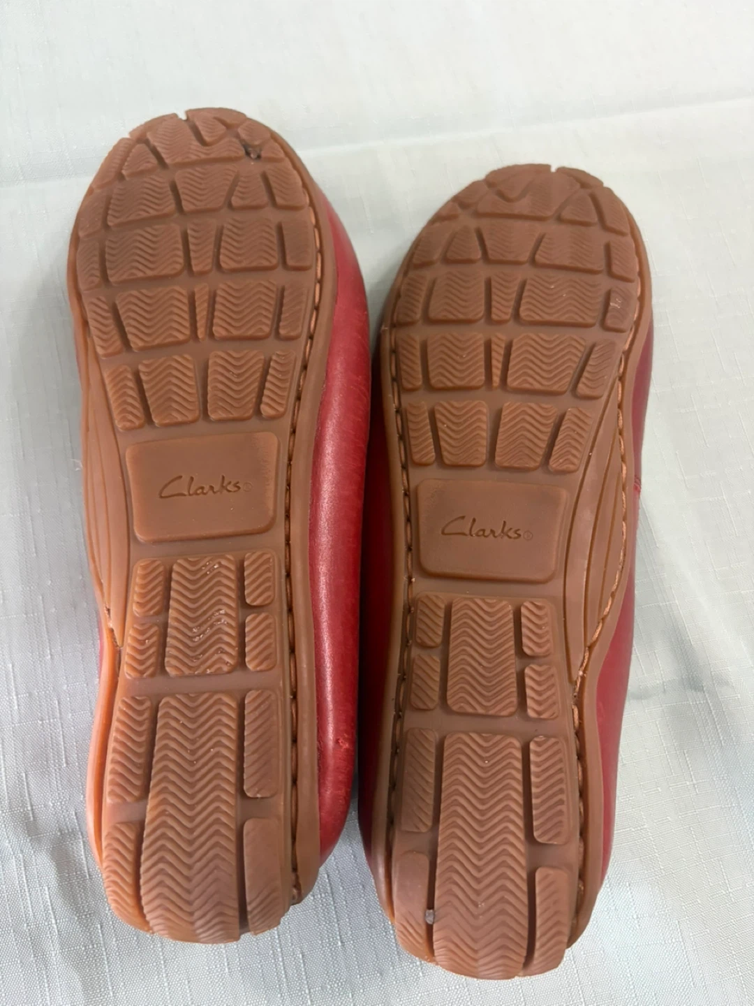 Clarks Collection Red Leather Driving Loafers - photo 4