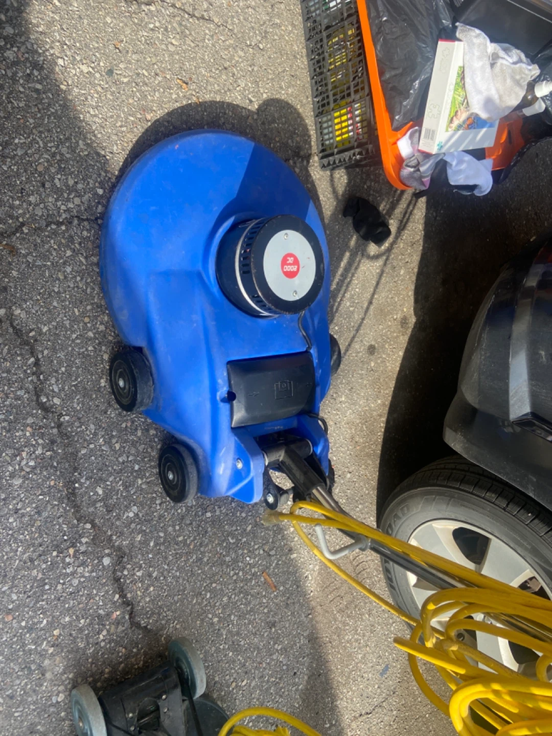 Blue Floor Scrubber Machine