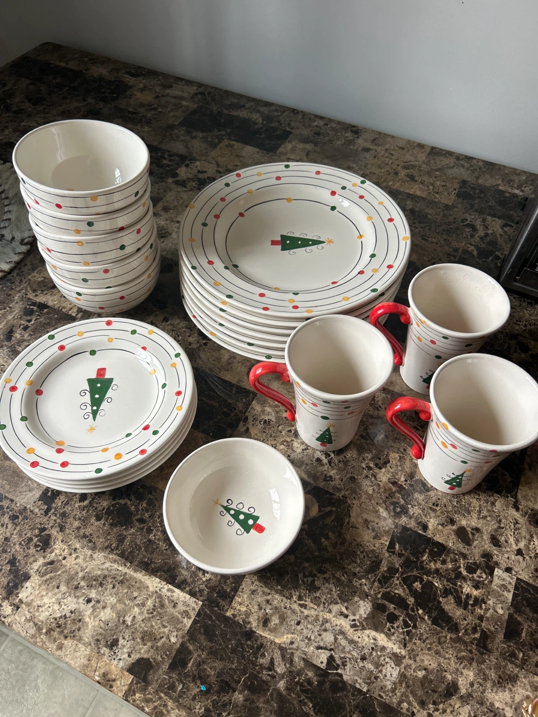 Stokes Christmas Tree Dinnerware Set
