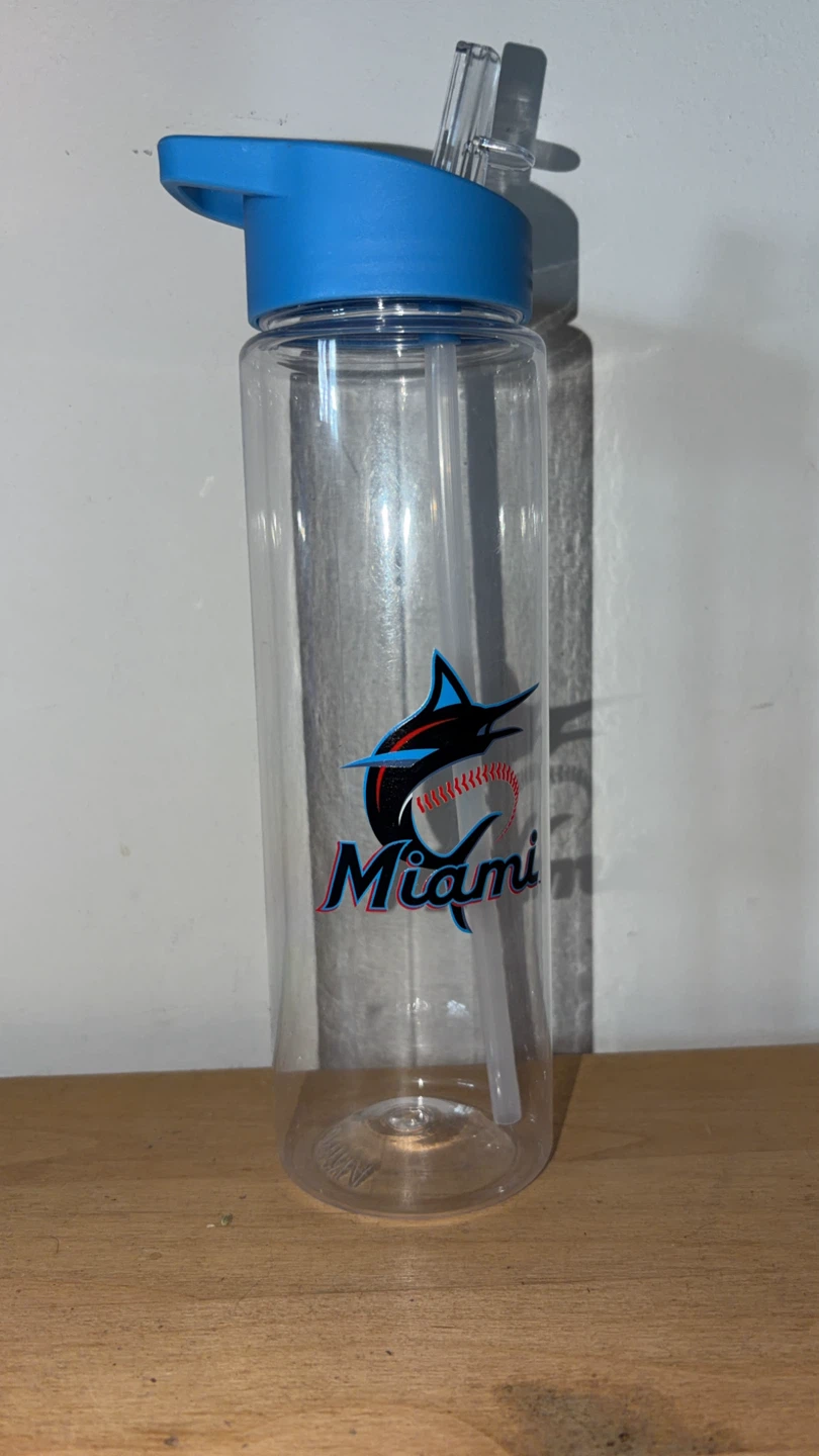 Miami Marlins Water Bottle with Straw - photo 2