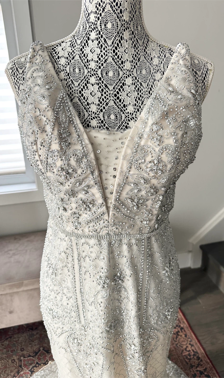 Sparkly Embellished Mermaid Wedding Dress - photo 5