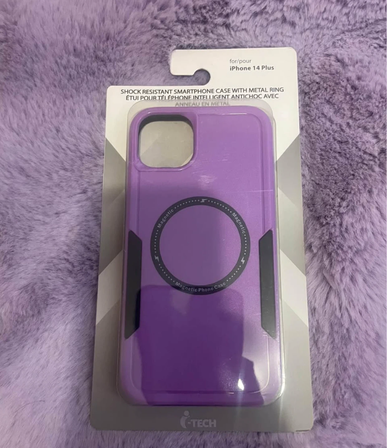 i-Tech Shock Resistant iPhone 14 Plus Case with Metal Ring