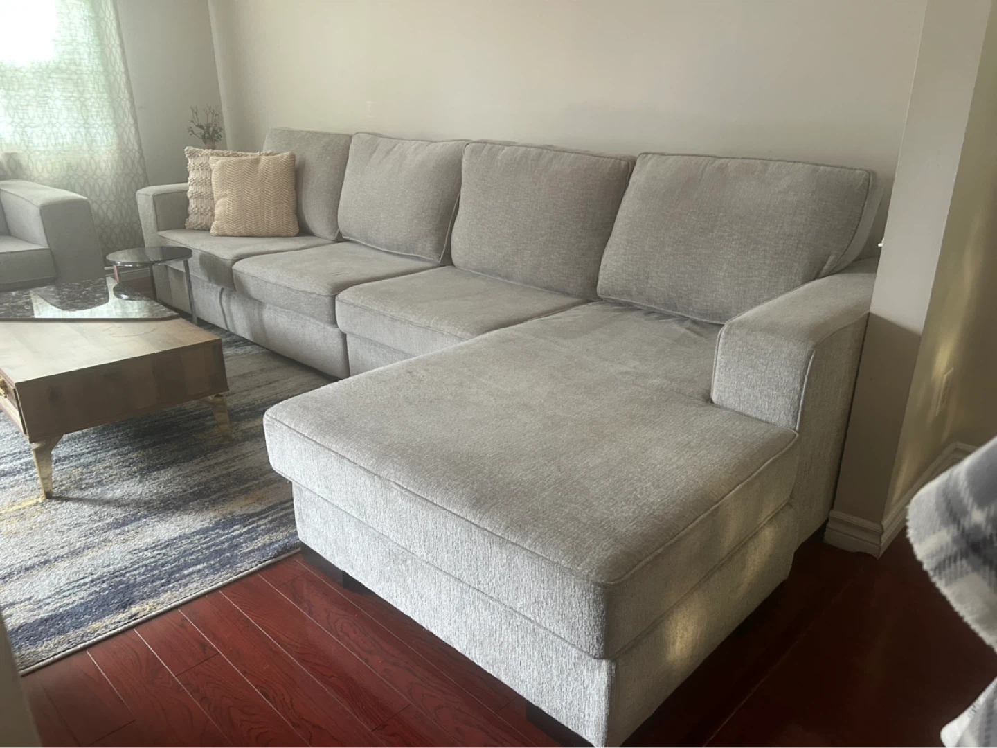 Grey Sectional Sofa with Chaise
