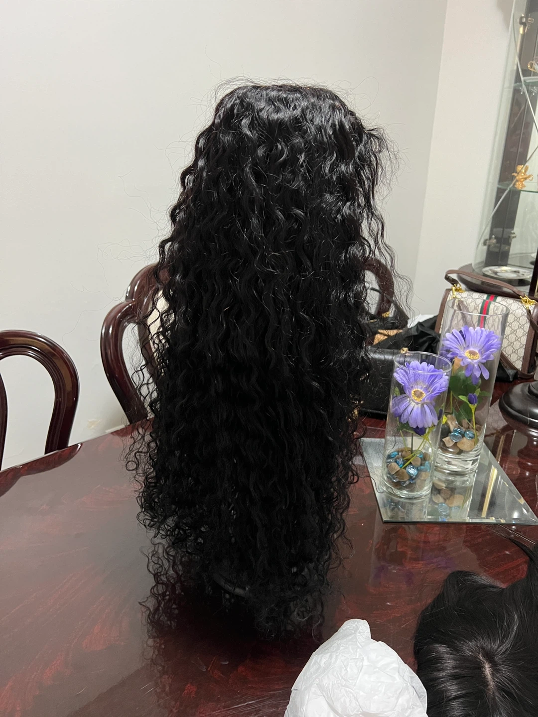 Black Curly human hair Wig - photo 4