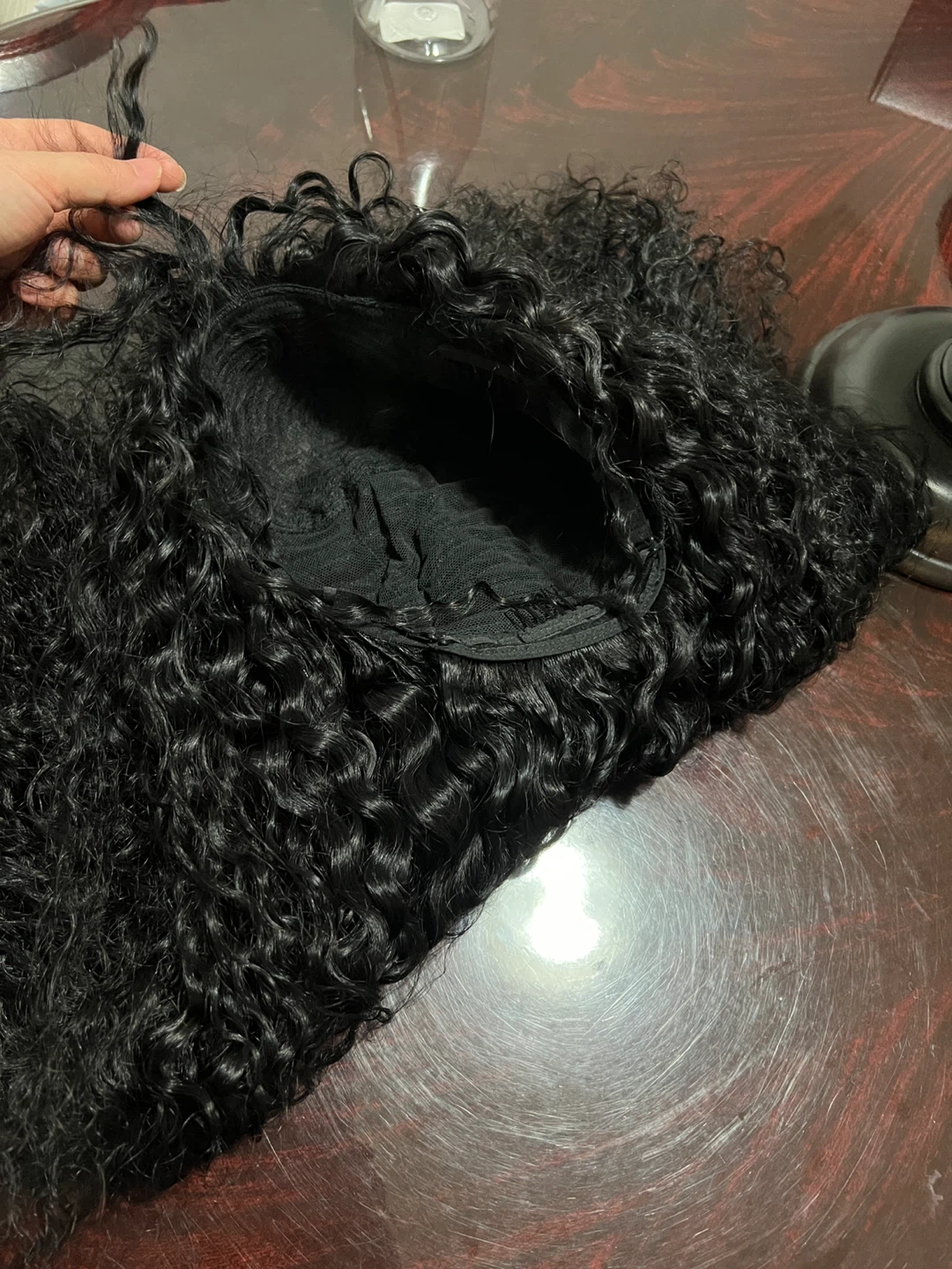 Black Curly human hair Wig - photo 3