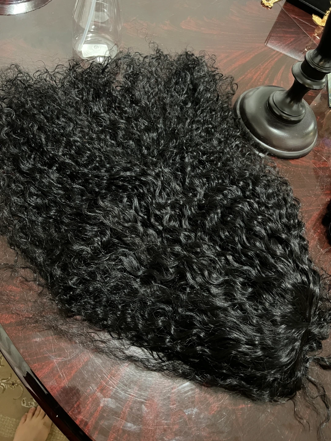 Black Curly human hair Wig - photo 5