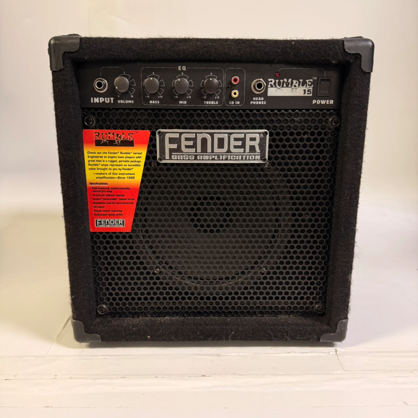 Fender Rumble 15 Bass Amplifier 15W Practice Amp