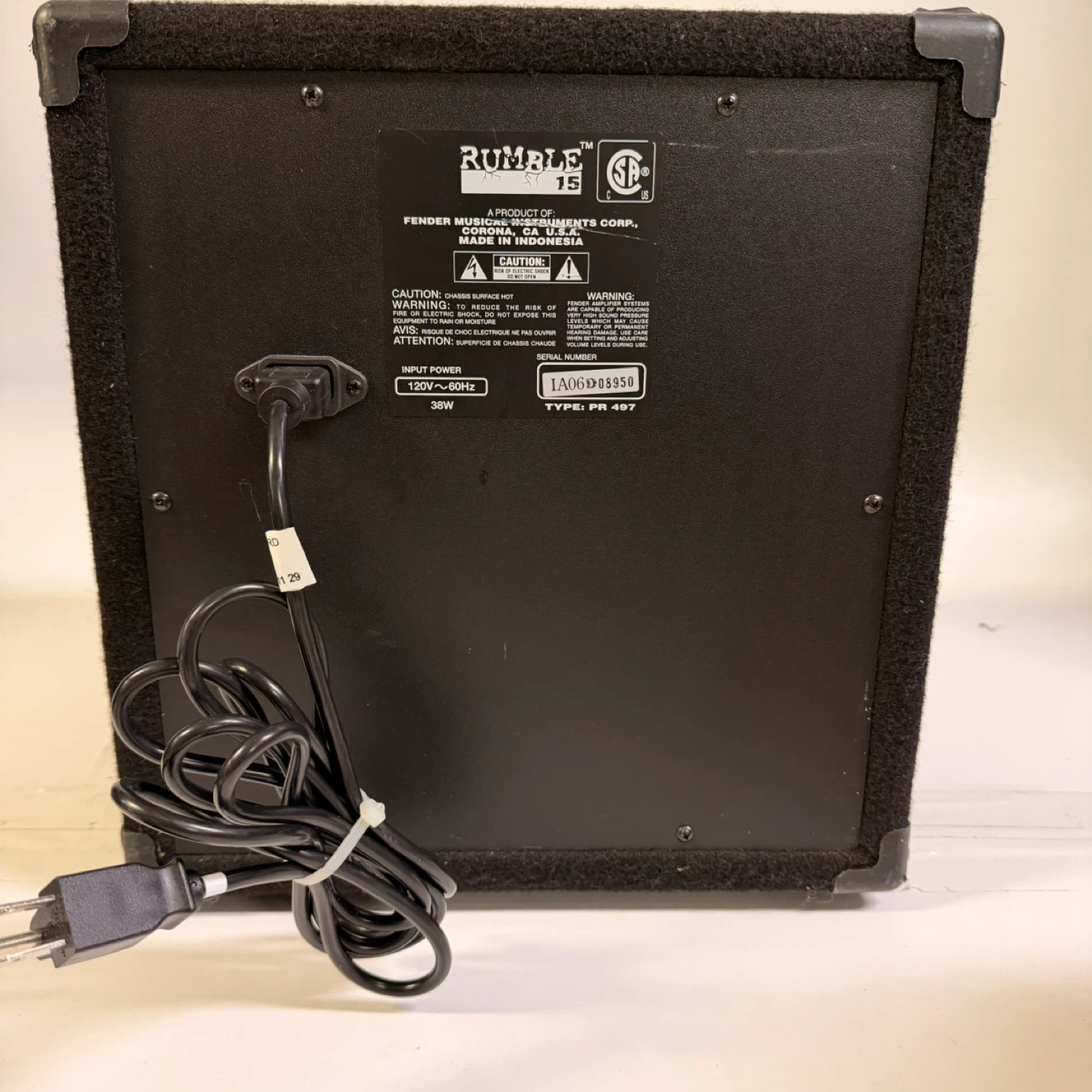 Fender Rumble 15 Bass Amplifier 15W Practice Amp - photo 5