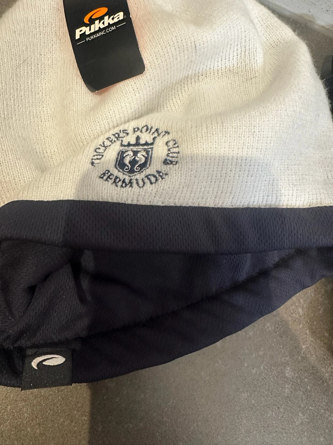 Pukka White & Navy Beanie - One Size 100% Acrylic - photo 2