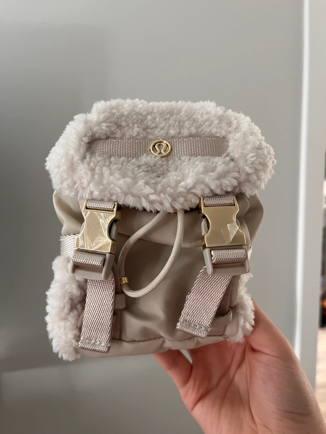 Brand new Lululemon Sherpa Mini Backpack Beige