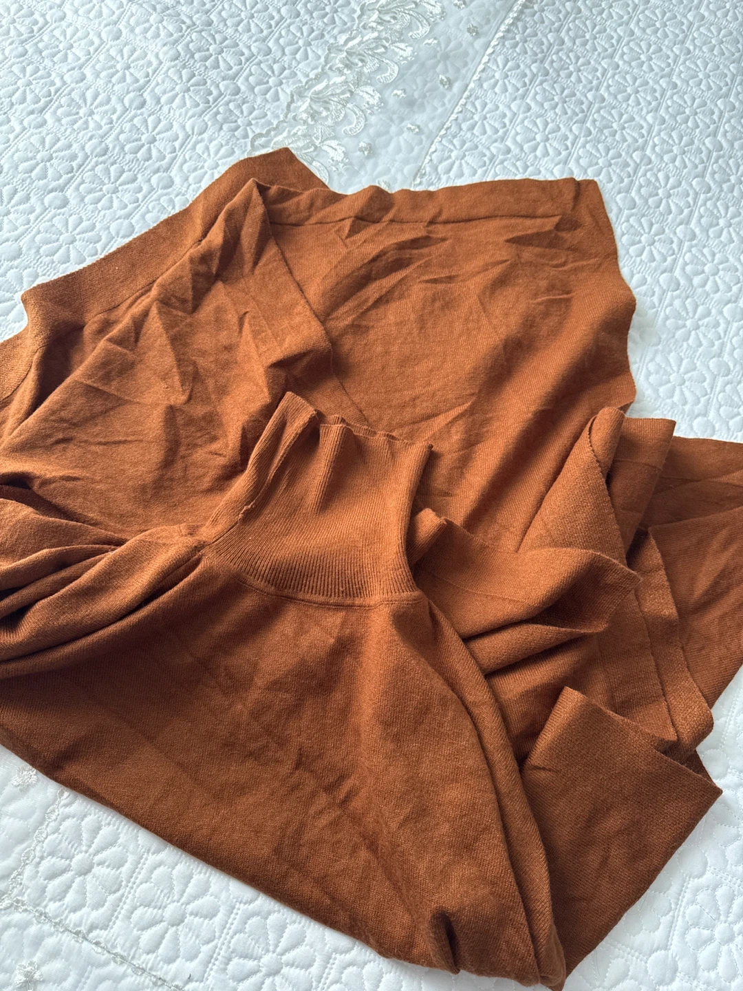 H&M Women's One Size Poncho Sweater - Burnt Orange - photo 3