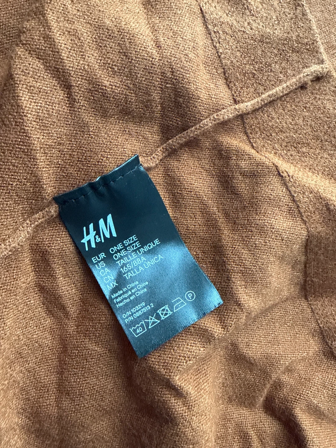 H&M Women's One Size Poncho Sweater - Burnt Orange - photo 2