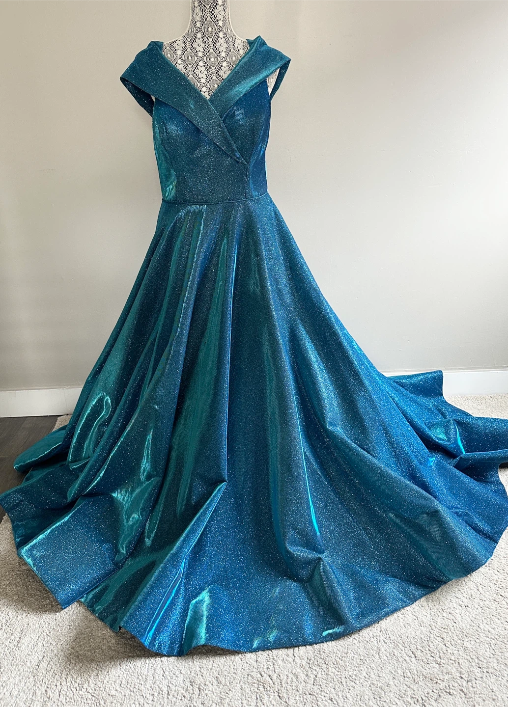 Sparkly  Off-the-Shoulder Ball Gown