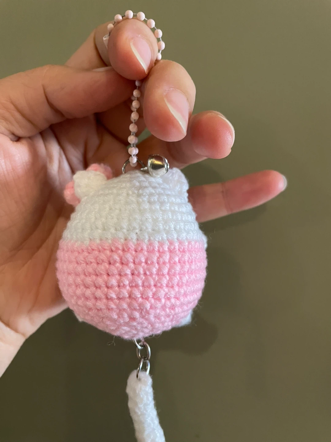 Handmade Crocheted Hello Kitty Keychain - photo 2