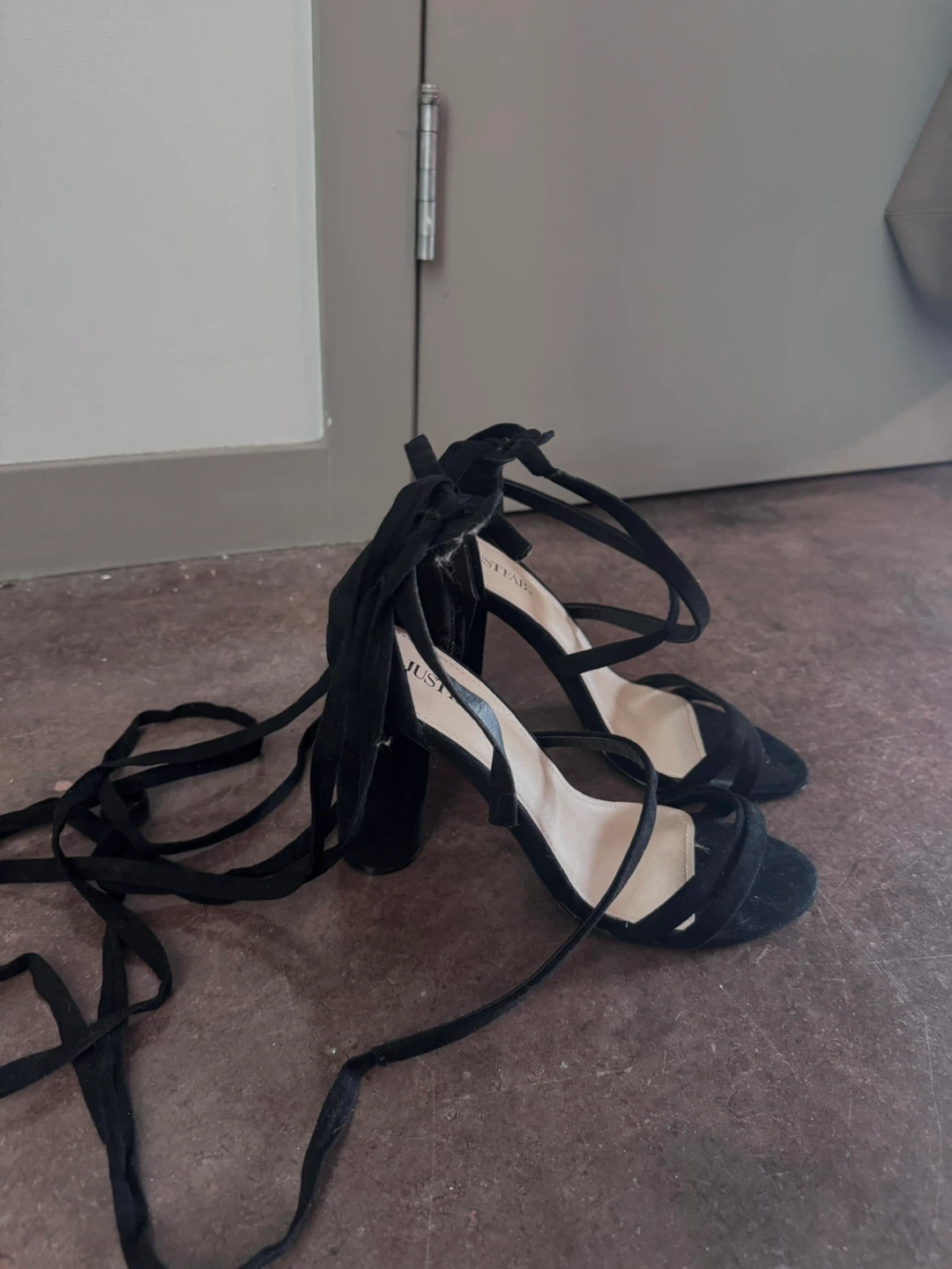 Strappy calf heels