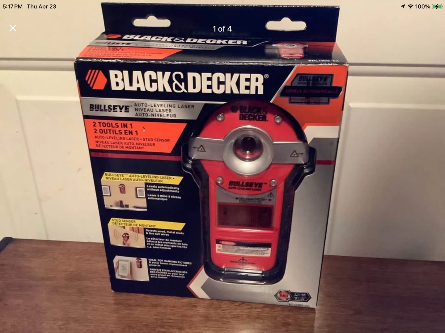 Black & Decker Bullseye Auto-Leveling Laser & Stud Sensor🐞