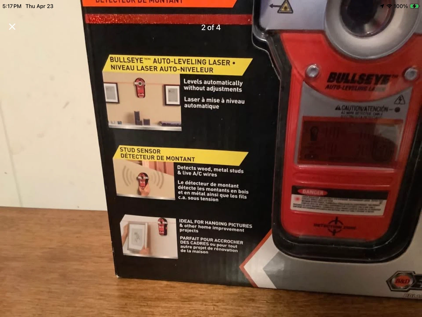 Black & Decker Bullseye Auto-Leveling Laser & Stud Sensor🐞 - photo 2