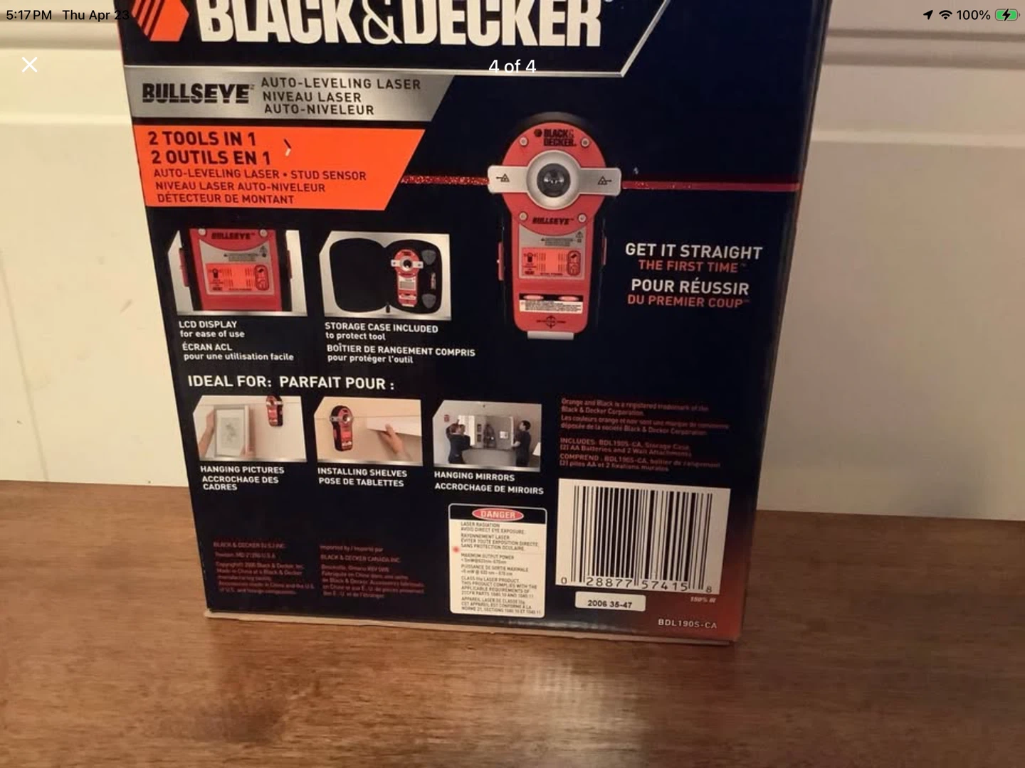 Black & Decker Bullseye Auto-Leveling Laser & Stud Sensor🐞 - photo 4