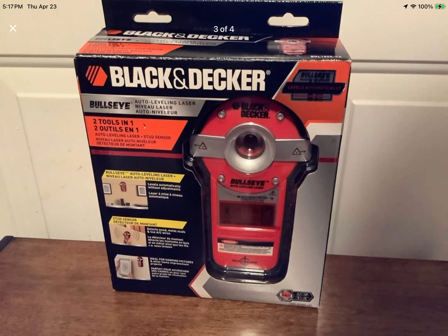 Black & Decker Bullseye Auto-Leveling Laser & Stud Sensor🐞 - photo 3