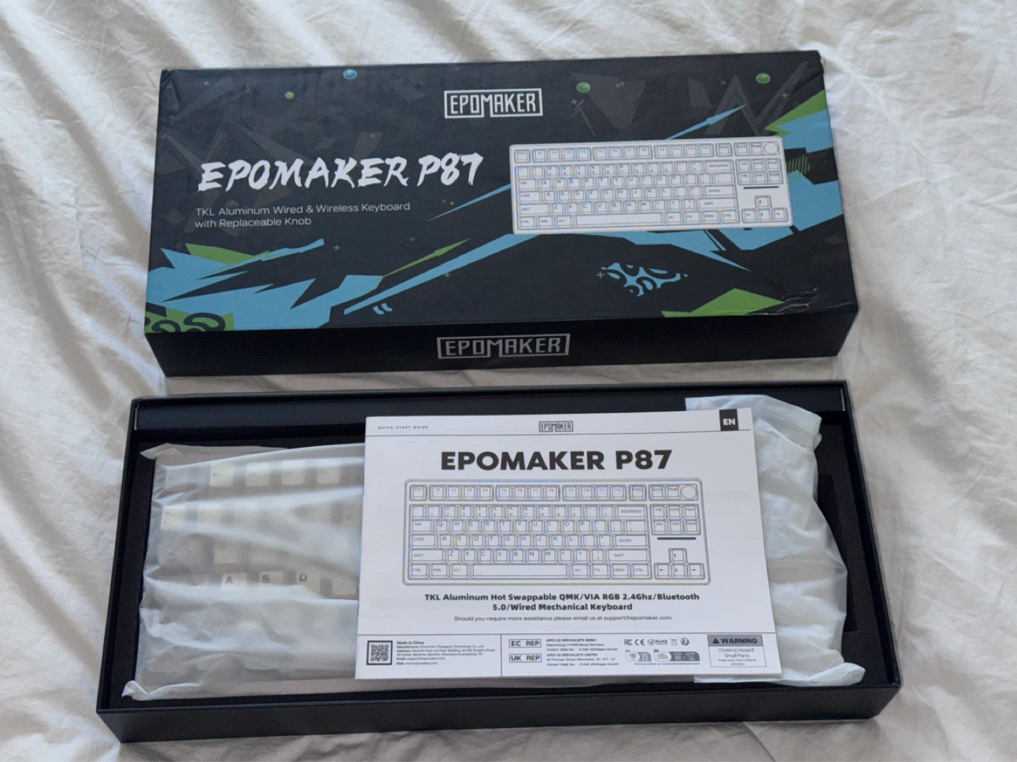 EPOMAKER P87 TKL Mechanical Keyboard - Khaki - photo 4