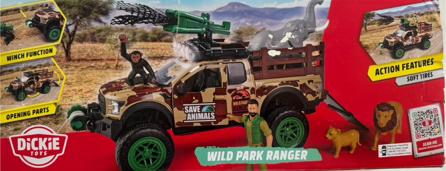 NEW - Dickie Toys Wild Park Ranger Toy Truck with Animals - photo 3