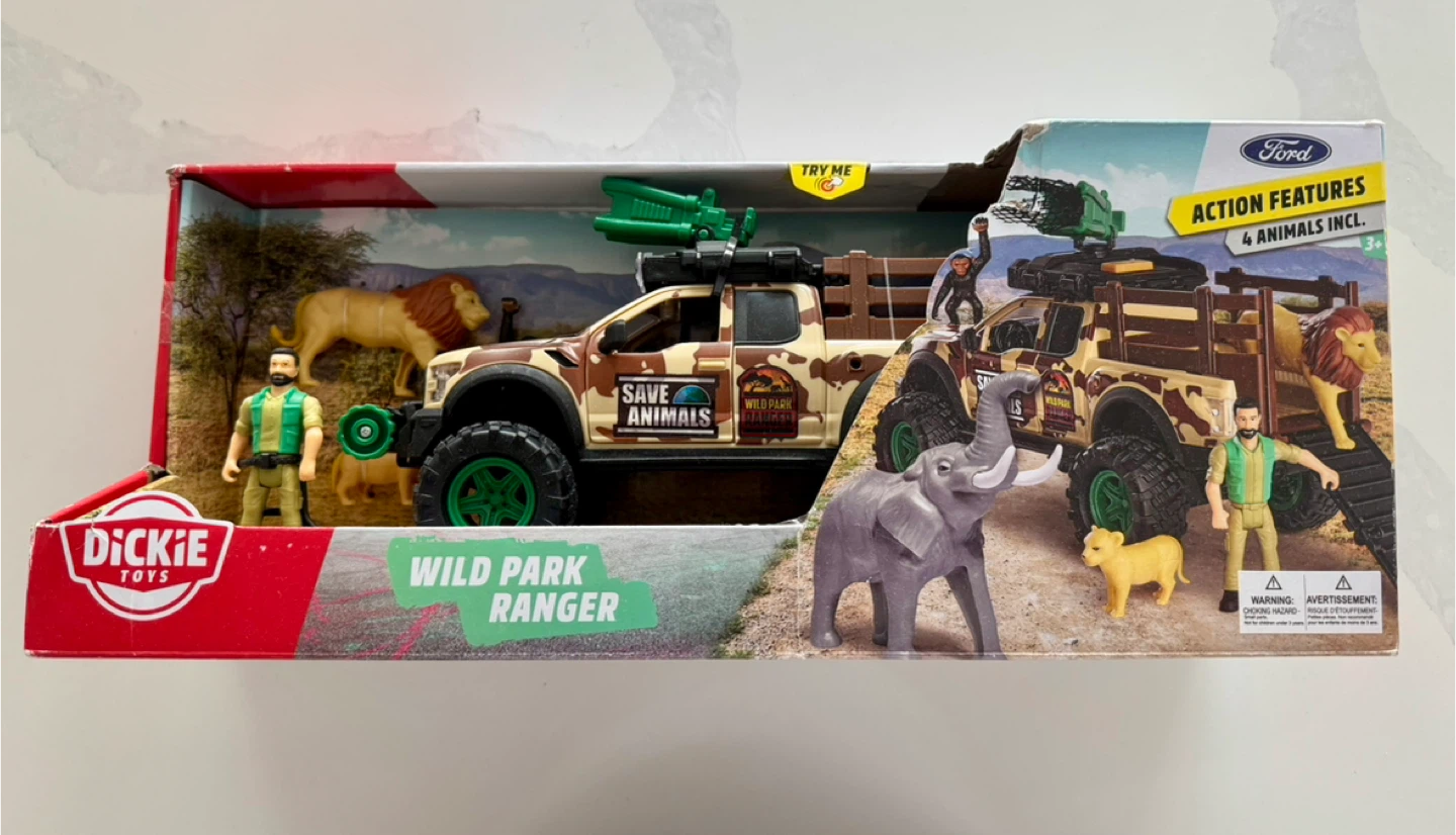 NEW - Dickie Toys Wild Park Ranger Toy Truck with Animals - photo 5