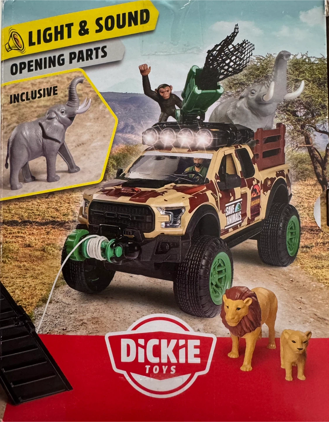 NEW - Dickie Toys Wild Park Ranger Toy Truck with Animals - photo 2