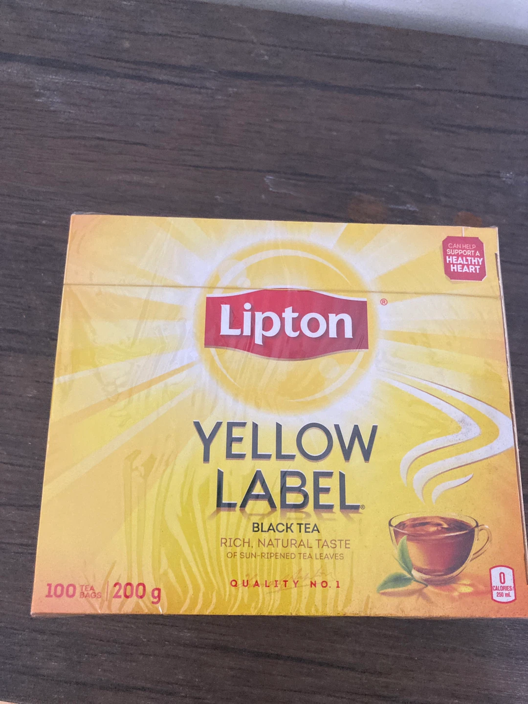 Lipton Yellow Label Black Tea, 100 Tea Bags, 200g
