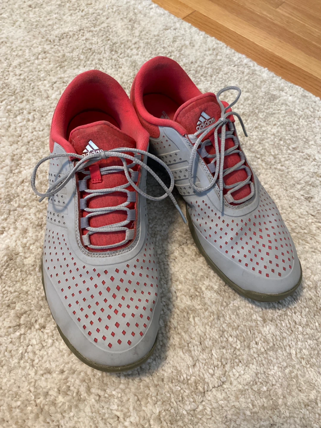 Adidas Golf Shoes Grey & Pink Size 7.5 Women's