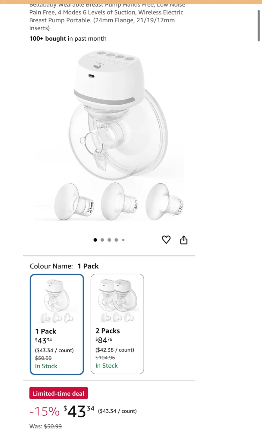 Bellababy Electric Wearable Breast Pump