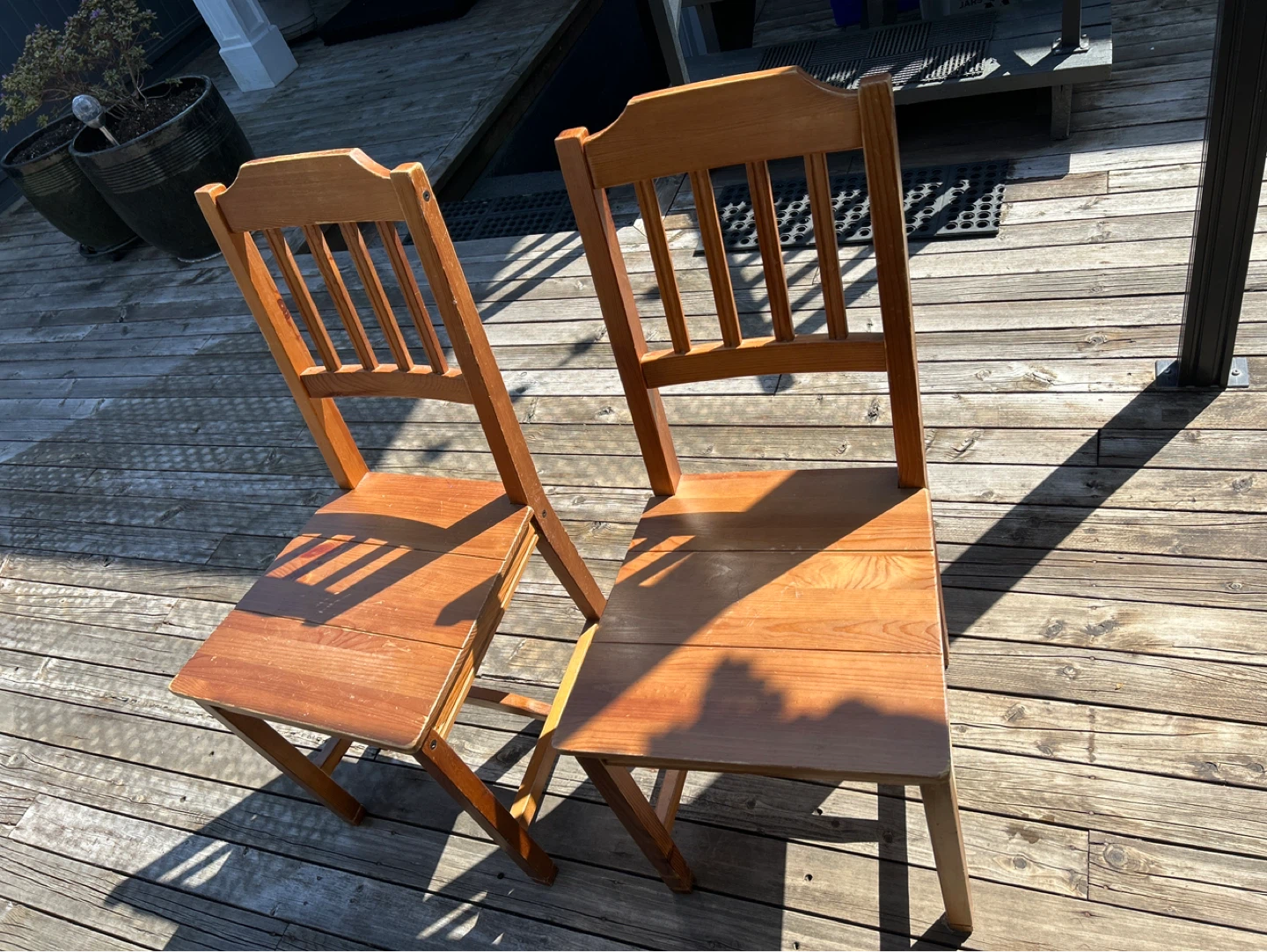 Wooden  Chairs - Set of 2 Free save a tree