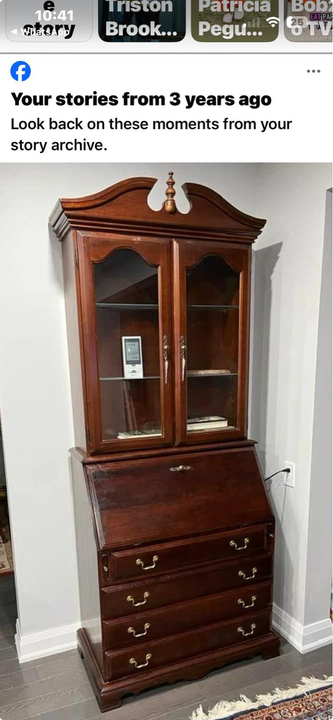 Vintage Secretary Desk with Hutch