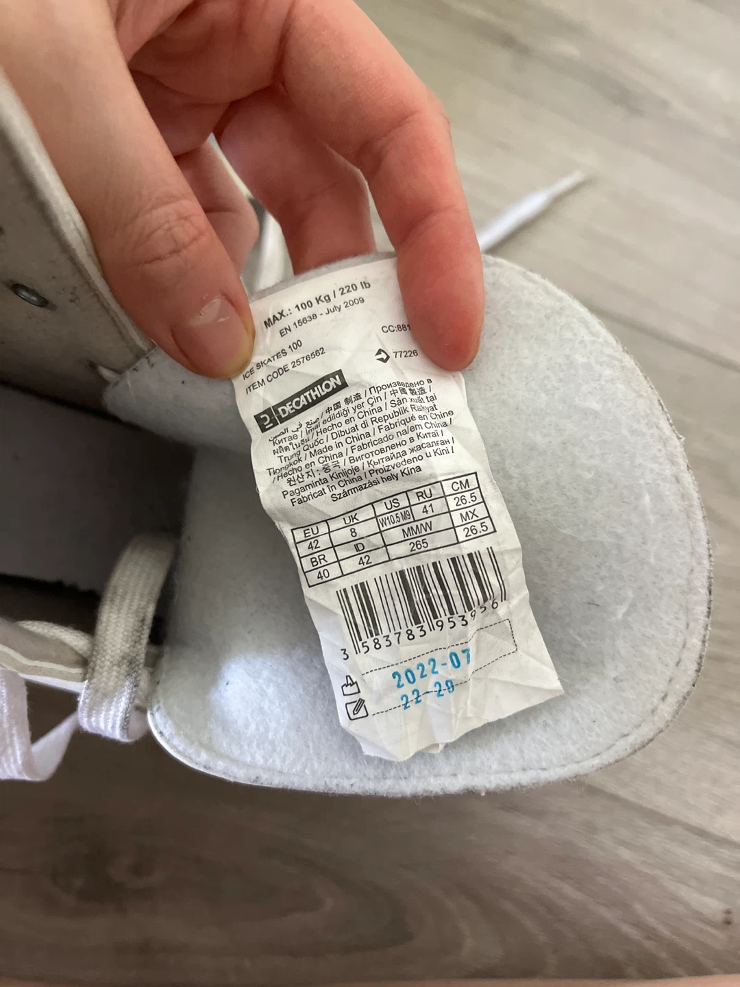 Decathlon Oxelo Ice Skates White - Size 41 - photo 3