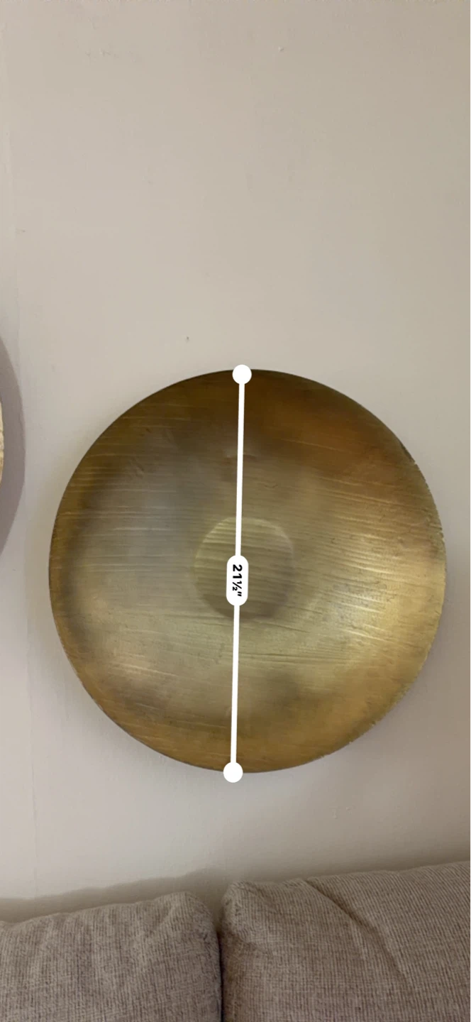 Set of 3 Large Brass Wall Plates - photo 3