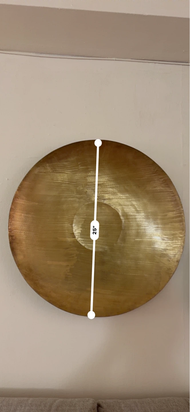 Set of 3 Large Brass Wall Plates - photo 4