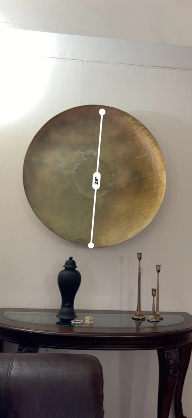Set of 3 Large Brass Wall Plates - photo 5