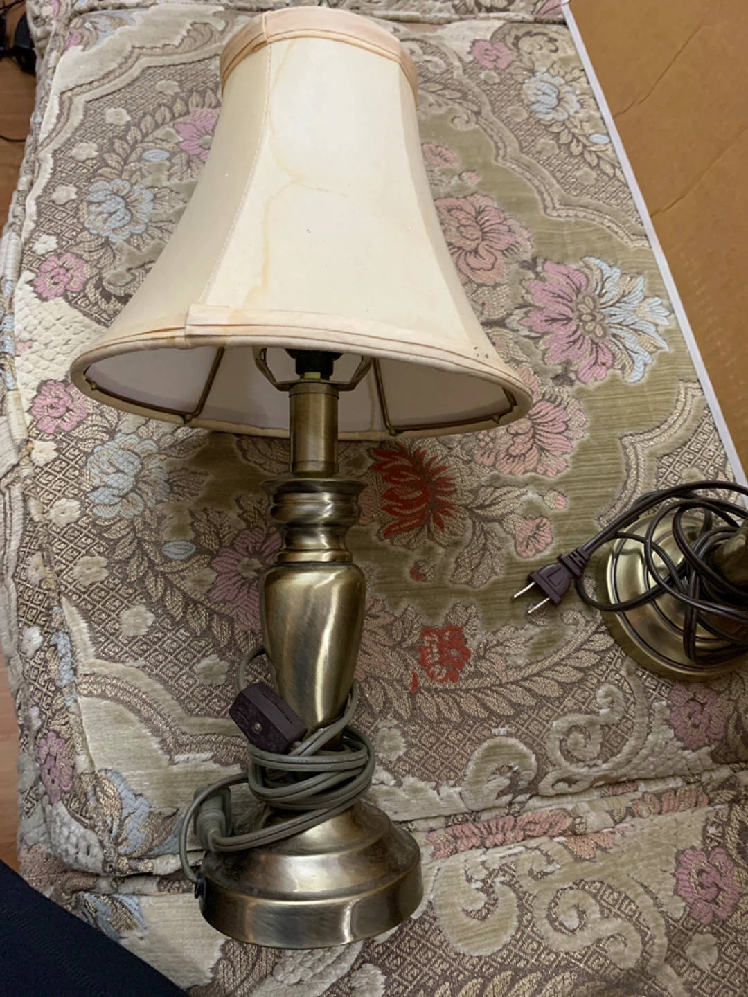One of Vintage Brass Table Lamps - photo 3