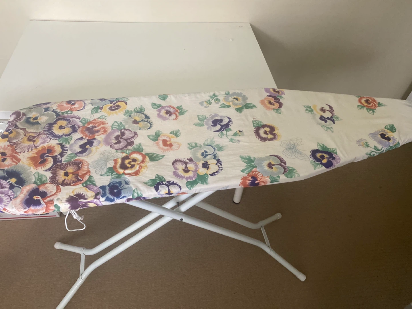 🌱White Folding Ironing Board with Floral Cover