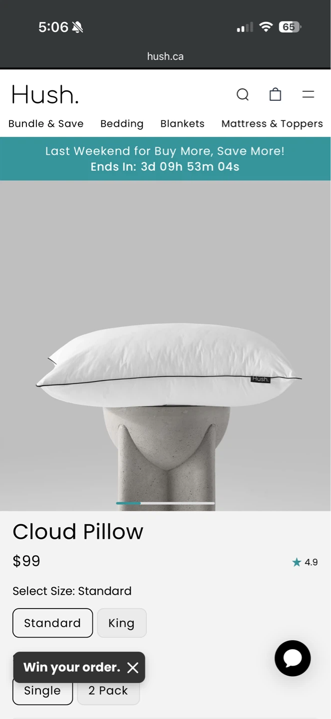 Hush Cloud Pillow - Standard - photo 3