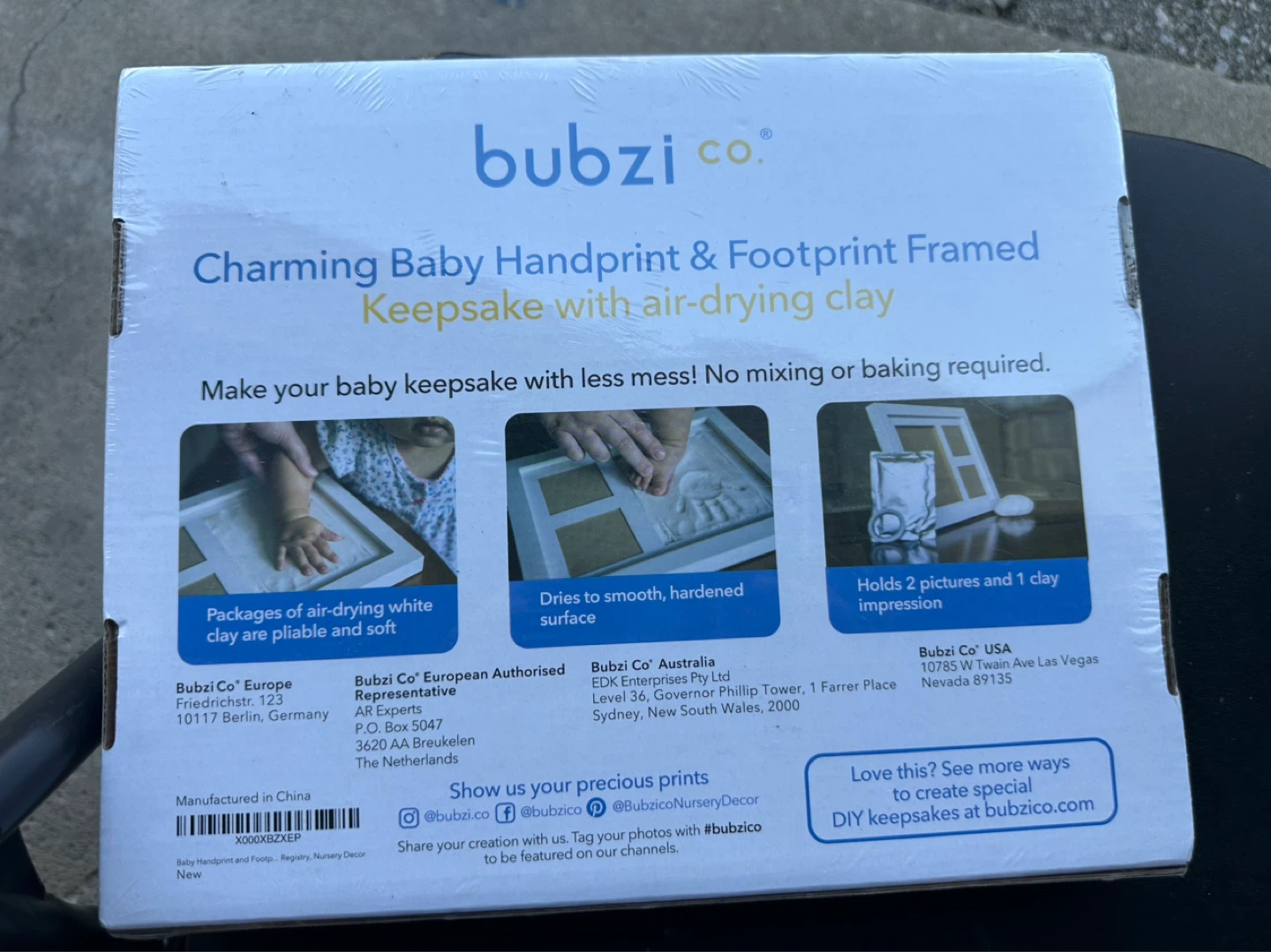 Bubzi Co. Baby Handprint & Footprint Keepsake Kit - photo 2
