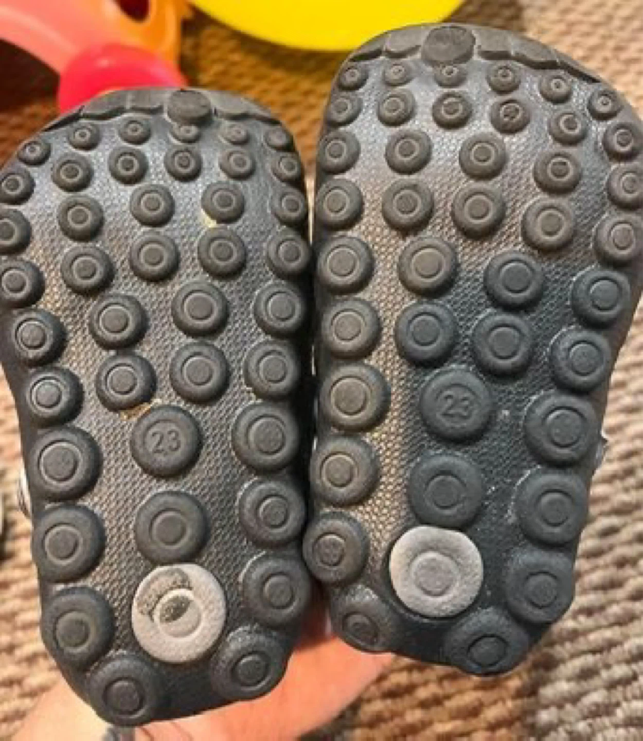 Kids Size 23 Black Slip-On Sandals - photo 2