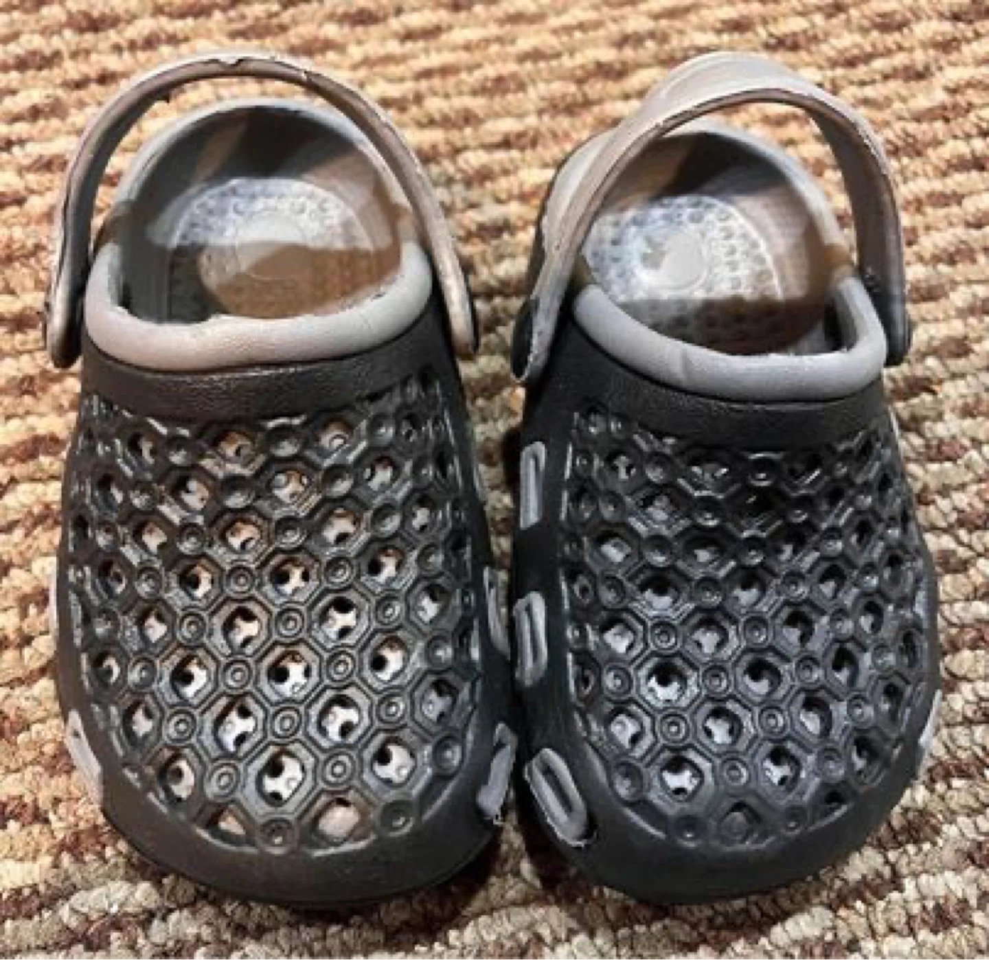Kids Size 23 Black Slip-On Sandals