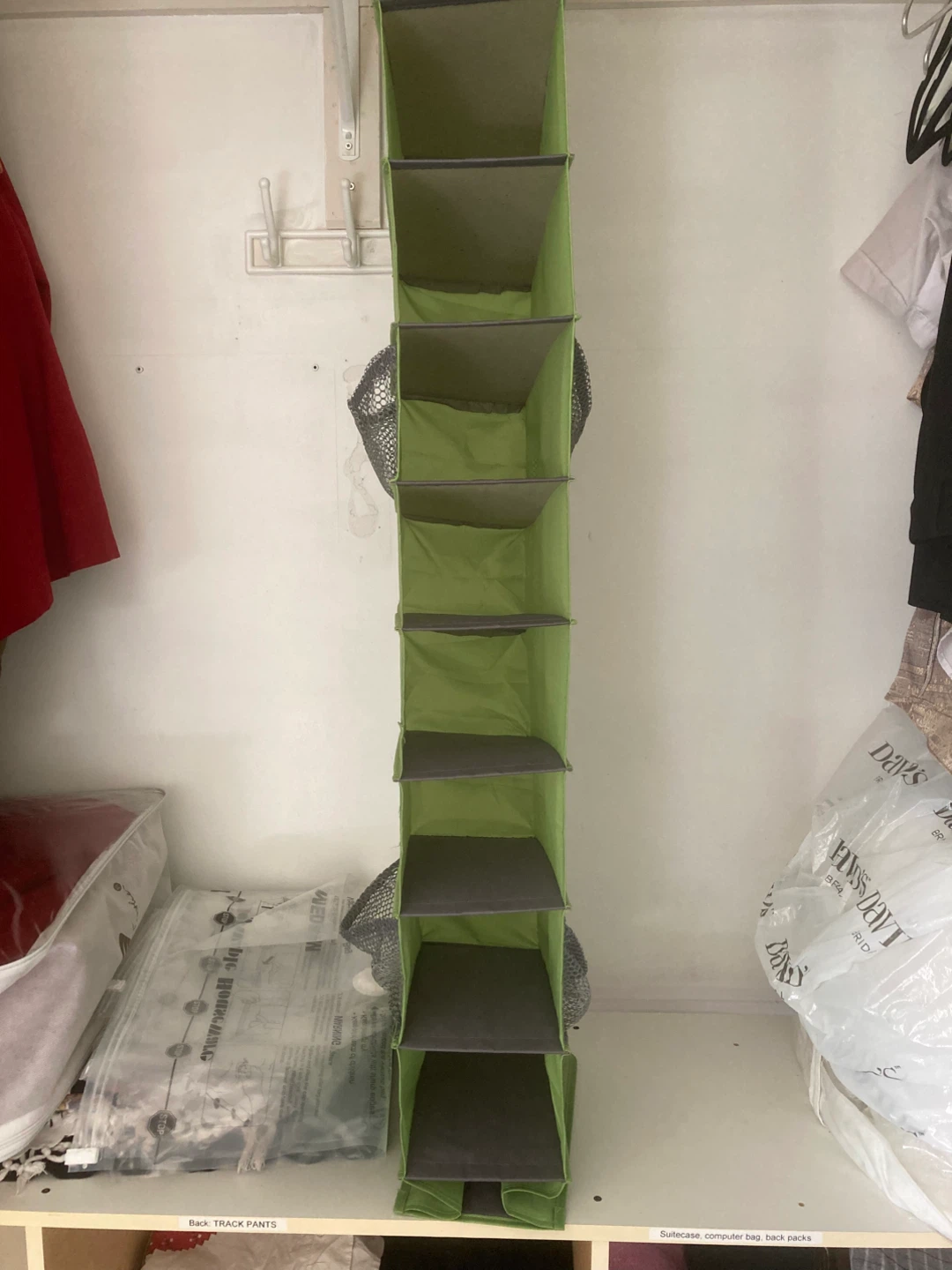 Green 10-Shelf Hanging Closet Organizer - photo 2