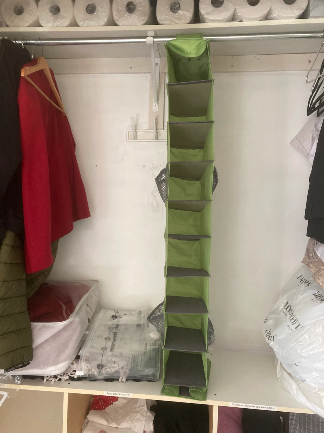 Green 10-Shelf Hanging Closet Organizer - photo 3